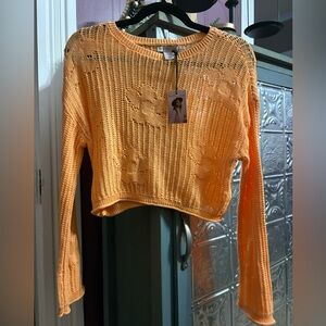 NWT- Sincerely Jules Orange Knit Women's Top